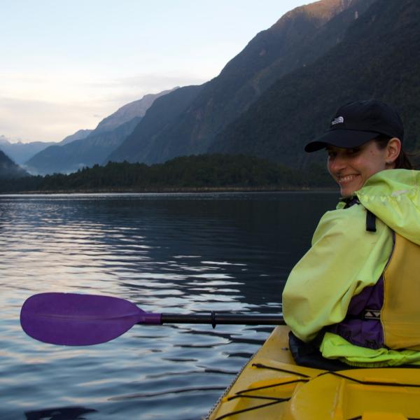 Lauren Kayaking in Milford Sound